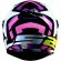 Capacete Moto Feminino Fechado Ls2 Ff358 Classic FF358 Starwar Preto Rosa Esportivo C/ Selo Inmetro