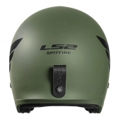 Capacete Moto Aberto Ls2 Of599 Spitfire Custom Vintage Retro Harley C/ Óculos e Selo Inmetro Masculino Feminino - Verde Militar Fosco