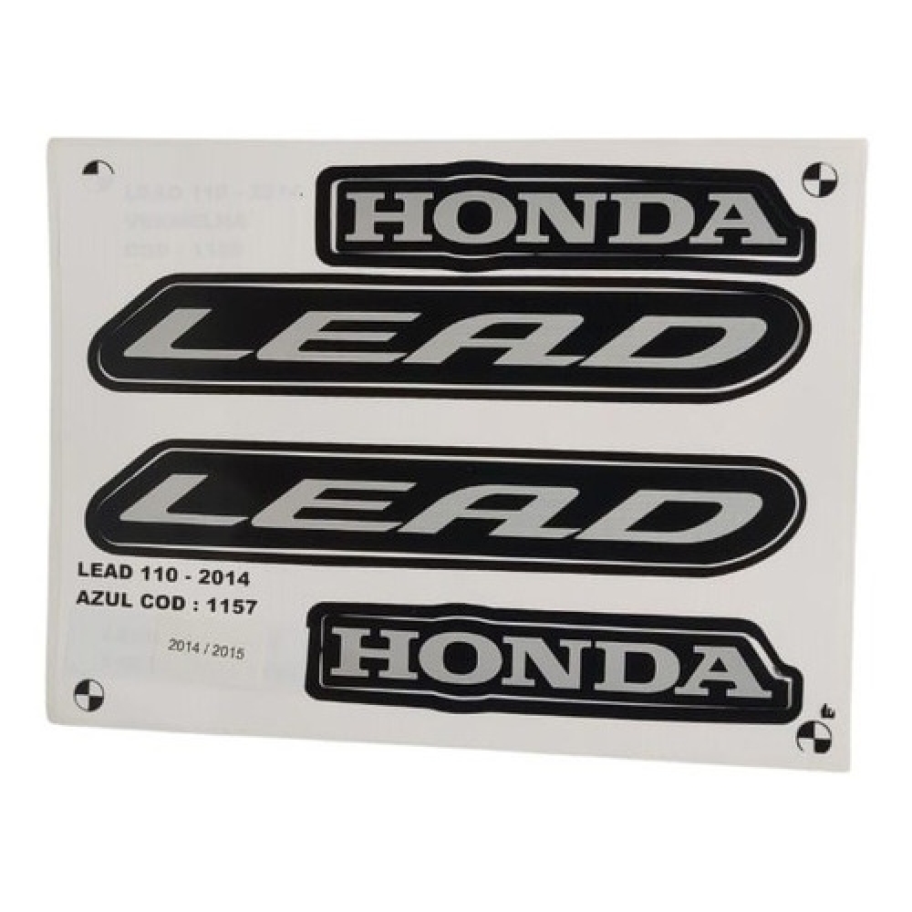 Kit Adesivos Faixas Honda Lead 110 2014 2015 Jogo Adesivo Moto - Azul