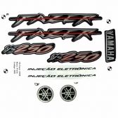 Kit Adesivos Faixas Moto Fazer 250 Ys250 Preta 2008 Jogo Adesivo Modelo Original Jotaesse - Jotaesse