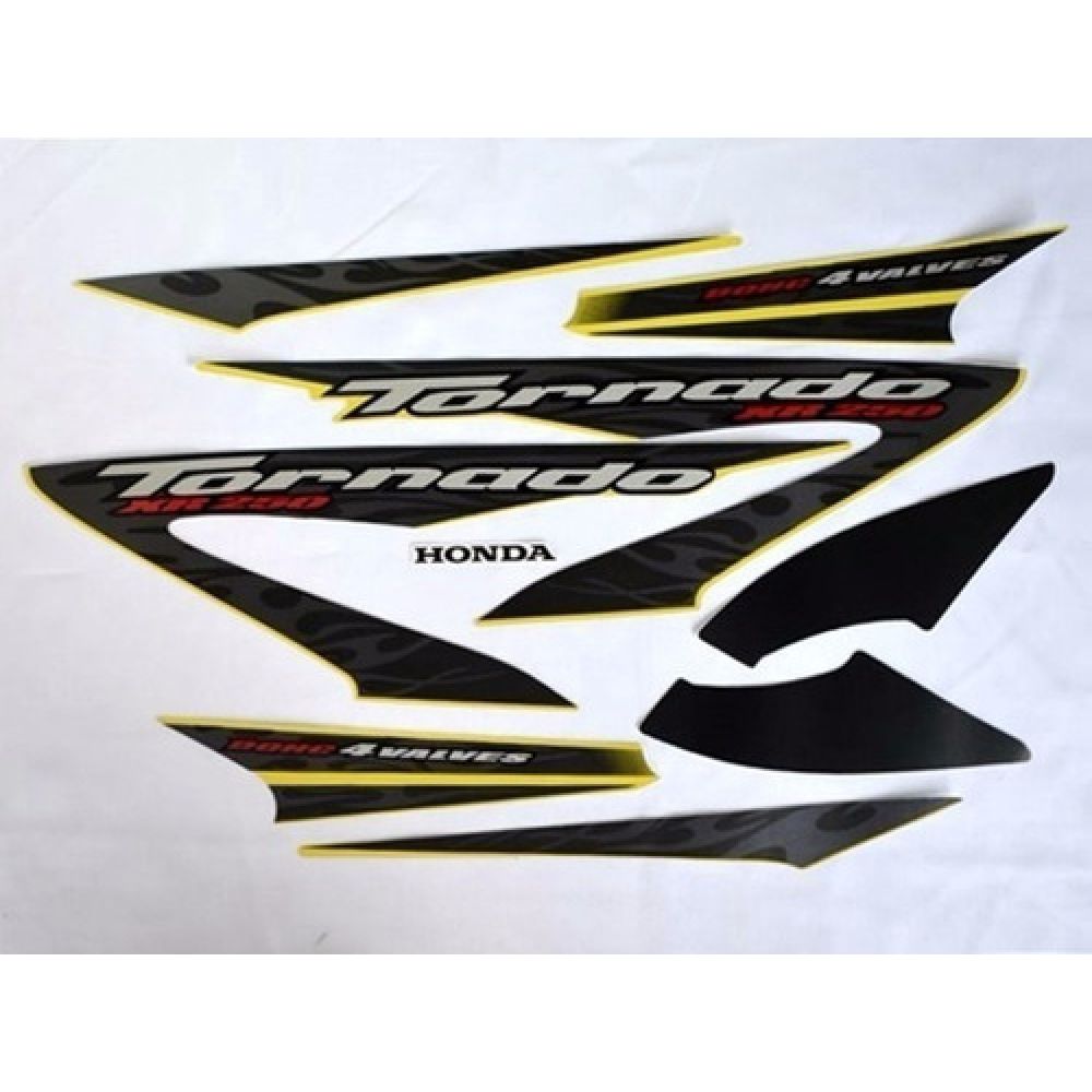 Kit Adesivos Faixa Xr 250 Tornado Amarela 2008 Jogo Adesivo