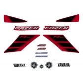Kit Adesivos Faixas Moto Fazer 250 Fz 2022Jogo Adesivo Mod Original Jotaesse - Vermelha