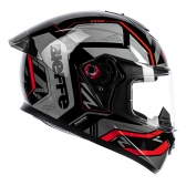 Capacete Moto Bieffe b12 B-12 Phanton Preto Vermelho Esportivo C/ Spoiler C/ Selo Inmetro Lançamento