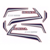 Kit Adesivos Faixa Cg 125 1986 Vermelha Cg125 Jogo Adesivo
