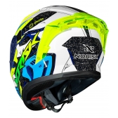 Capacete Moto Norisk Flow Robot Branco Amarelo C/ Spoiler + Viseira Extra Lançamento