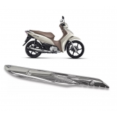 Protetor Escape Escapamento Moto Biz 110 Biz 125 2018 2019 2020 2021 2022 Cromado Modelo Original Fortuna