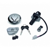 Kit Chave Contato Miolo Ignição Moto Nx 400 Falcon 2013 2014 2015 Jogo Mod Original C/ Tampa Tanque e Trava
