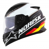 Capacete Moto Esportivo Fechado Norisk Ff302 Soul Grand Prix Germany Alemanha C/ Óculos Interno C/ Selo Inmetro