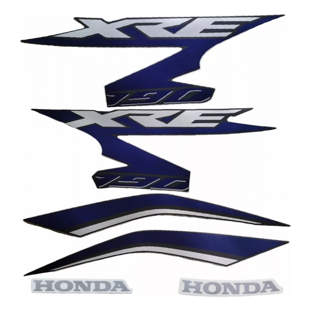 Kit Adesivos Faixas Moto Xre 190 2020 2021 Azul Jogo Adesivo Jotaesse