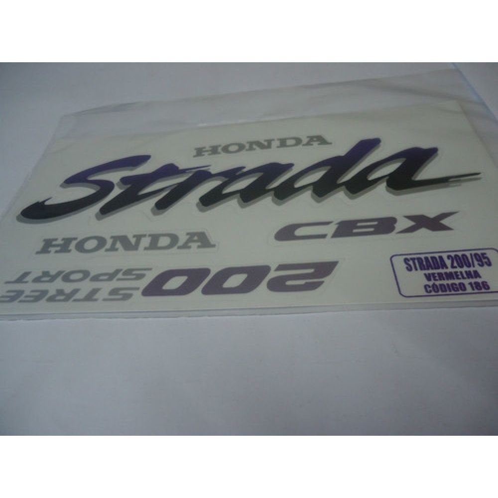 Kit Adesivos Faixa Cbx 200 Strada 1995 Vermelha Jogo Adesivo
