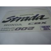 Kit Adesivos Faixa Cbx 200 Strada 1995 Vermelha Jogo Adesivo