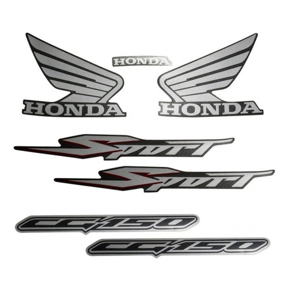 Kit Adesivos Faixa Titan 150 Sport 2008 Cinza Jogo Adesivo