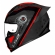 Capacete Moto LS2 FF358 Classsic S Striker Titanium Vermelho C/ Spoiler Masculino Feminino Lançamento