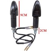 Par De Pisca Mini Seta Moto Scud Blade Esportivo Preto Carbono Com Lente Cristal + Fumê - Par