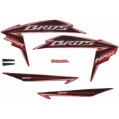 Kit Adesivos Faixas NXR Bros 150 2010 ESD MIX Vermelha Jogo Adesivo Jotaesse