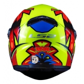 Capacete Moto Fechado Ls2 Ff358 Ff 358Tribal Esportivo Lançamento C/ Selo Inmetro - Amarelo Vermelho