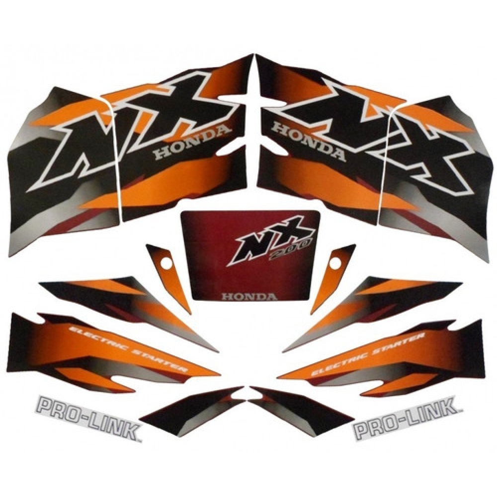 Kit Adesivos Faixa Nx 200 Vermelha 2000 Nx 00 Jogo Adesivo