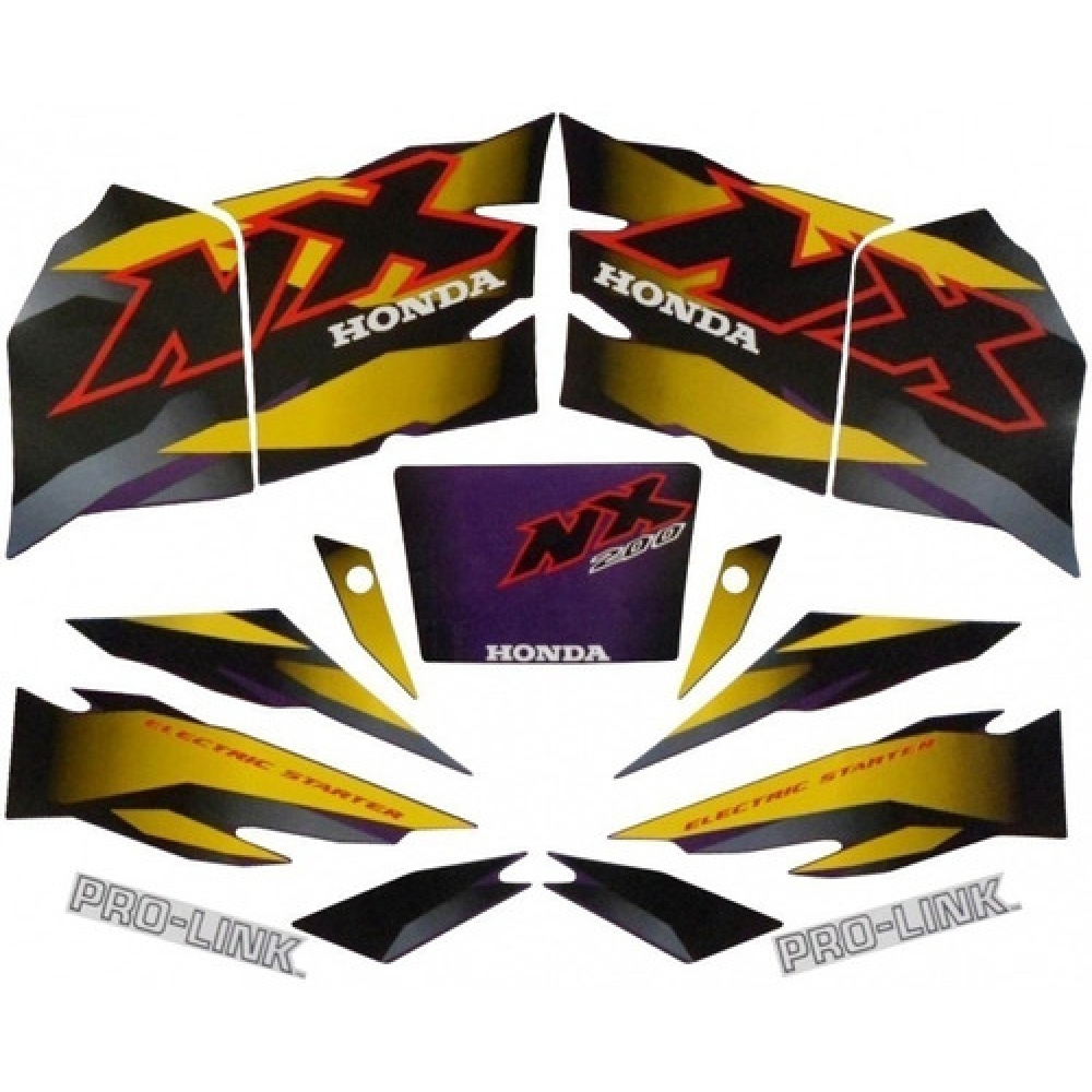 Kit Adesivos Faixas Nx 200 Roxa 2000 Nx200 00 Jogo Adesivo