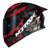 Capacete Moto Norisk Flow Robot Preto Vermelho C/ Spoiler + Viseira Fumê Extra Lançamento - Preto Vermelho