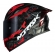 Capacete Moto Norisk Flow Robot Preto Vermelho C/ Spoiler + Viseira Fumê Extra Lançamento - Preto Vermelho