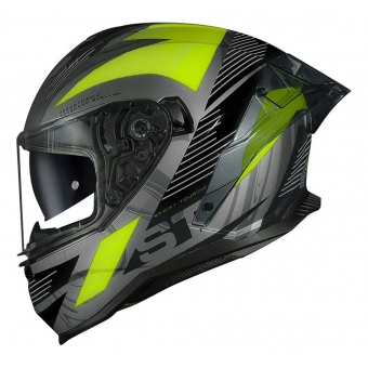 Capacete Moto Esportivo Fechado Norisk Strada 2 St Titanio Preto Amarelo C/ Óculos Interno Lançamento