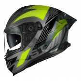 Capacete Moto Esportivo Fechado Norisk Strada 2 St Titanio Preto Amarelo C/ Óculos Interno Lançamento