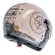 Capacete Moto Peels Mirage F 21 F-21 North Navy Custom Aviador C/ 2 Viseiras Queixeira Removível - Bege