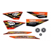 Kit Adesivos Faixas Moto XTZ 150 Crosser 2015 2016 Laranja Jogo Adesivo Modelo Original