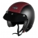 Capacete Aberto Custom Bieffe B45 Harley Old School Vintage Cafe Racer Preto Couro Vermelho