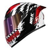 Capacete Moto Norisk Flow Moto Gp 96 Daytona Branco C/ Spoiler + Viseira Colorida Extra Lançamento