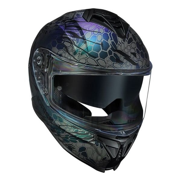 Capacete Moto Masculino Feminino Norisk Strada 2 Militar Força Especial Cobra Fechado C/ Óculos