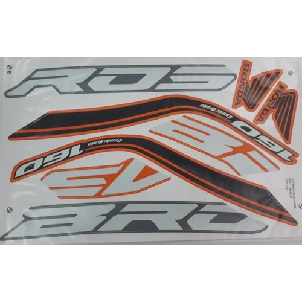 Kit Adesivos Faixas Bros 160 Esdd 2019 Laranja Jogo Adesivo