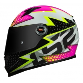 Capacete Moto Feminino Fechado Ls2 Ff358 Classic Speedy Branco Rosa C/ Selo Inmetro Lançamento
