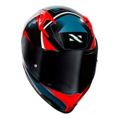 Capacete Moto Norisk Flow Razor Pulse Azul Preto Vermelho C/ Spoiler + Viseira Fumê Extra Lançamento - Preto Vermelho