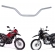 Guidão Guidom Moto Nxr Bros 160 Xre 190 Modelo Original Prata C/ Bucha Interna Fortuna