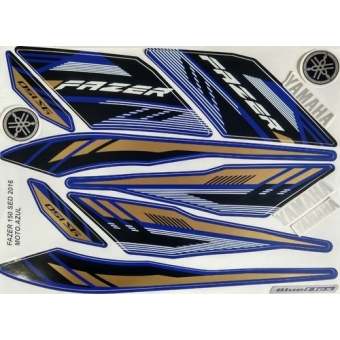 Kit Adesivos Faixas Fazer 150 Sed Azul 2016 Jogo Adesivo