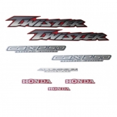 Kit Adesivos Faixas Moto Cbx 250 Twister 2001 2002 Vermelha Jogo Adesivo