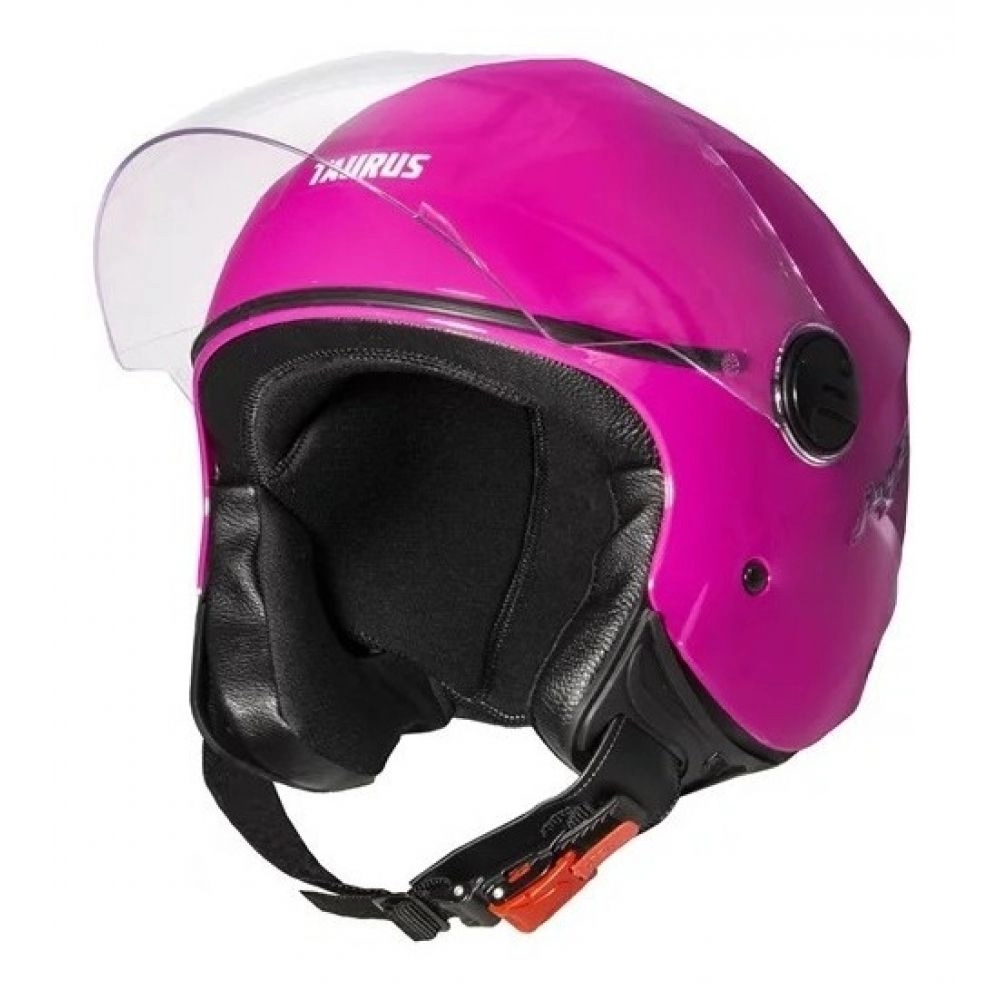 Capacete Aberto Feminino Moto Joy23 Joy 23 By Taurus Custom Vintage Rosa C/ Acabamento Interno Couro - Rosa Escuro