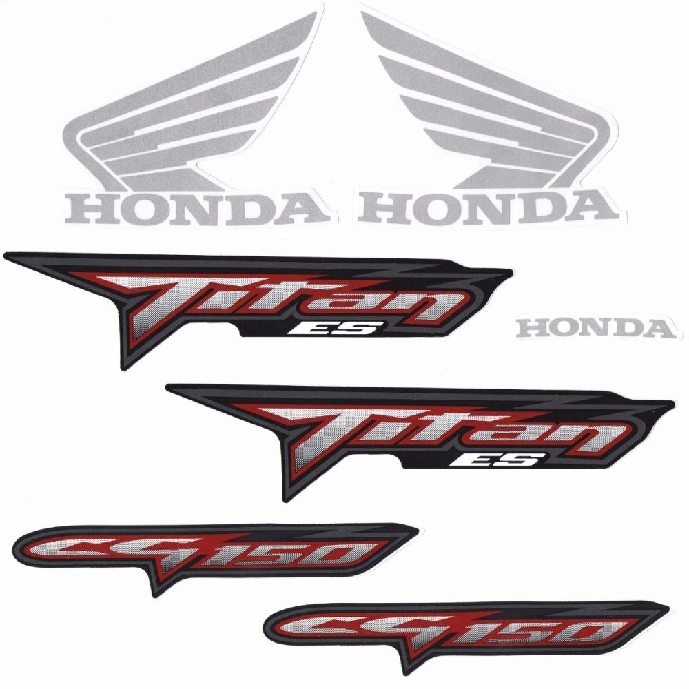 Kit Adesivos Faixa Moto Titan 150 Es 2008 Preta ( Jogo Adesivo ) - Jotaesse