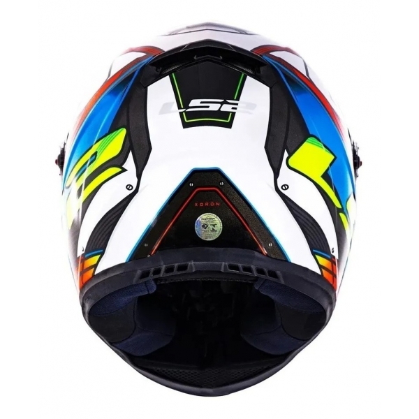 Capacete Moto Fechado Ls2 Ff358 Classic Xdron Neon Branco Laranja Esportivo C/ Selo Inmetro