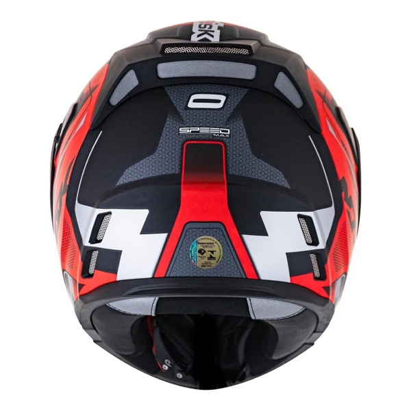 Capacete Moto Robocop Escamoteável Norisk Route FF345 Speedmax Articulado C/ Óculos E Selo Inmetro - Preto Vermelho Fosco