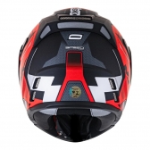 Capacete Moto Robocop Escamoteável Norisk Route FF345 Speedmax Articulado C/ Óculos E Selo Inmetro - Preto Vermelho Fosco