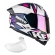 Capacete Moto Bieffe b12 Kf Piloto 26 Motovelocidade Masculino Feminino C/ Viseira Extra Lançamento - Branco / Roxo