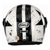 Capacete Moto Aberto Custom Moto Peels Mirage F21 Old Tank Preto Branco C/ Selo Inmetro