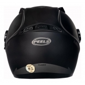 Capacete Moto Custom Peels F21 Mirage Classic Solid Piloto Aviador C/ Óculos Interno Queixeira Removível Lançamento - Preto Fosco