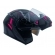Capacete Moto Feminino Articulado Robocop Peels Urban U-Rb2 Dynamic Escamoteável C/ Óculos Interno C/ Selo Inmetro - preto e rosa