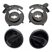 Kit Reparo Fixador Lateral Viseira Bieffe Vector Honda Hf2 Hf3 2018 Em Diante Original - Cristal