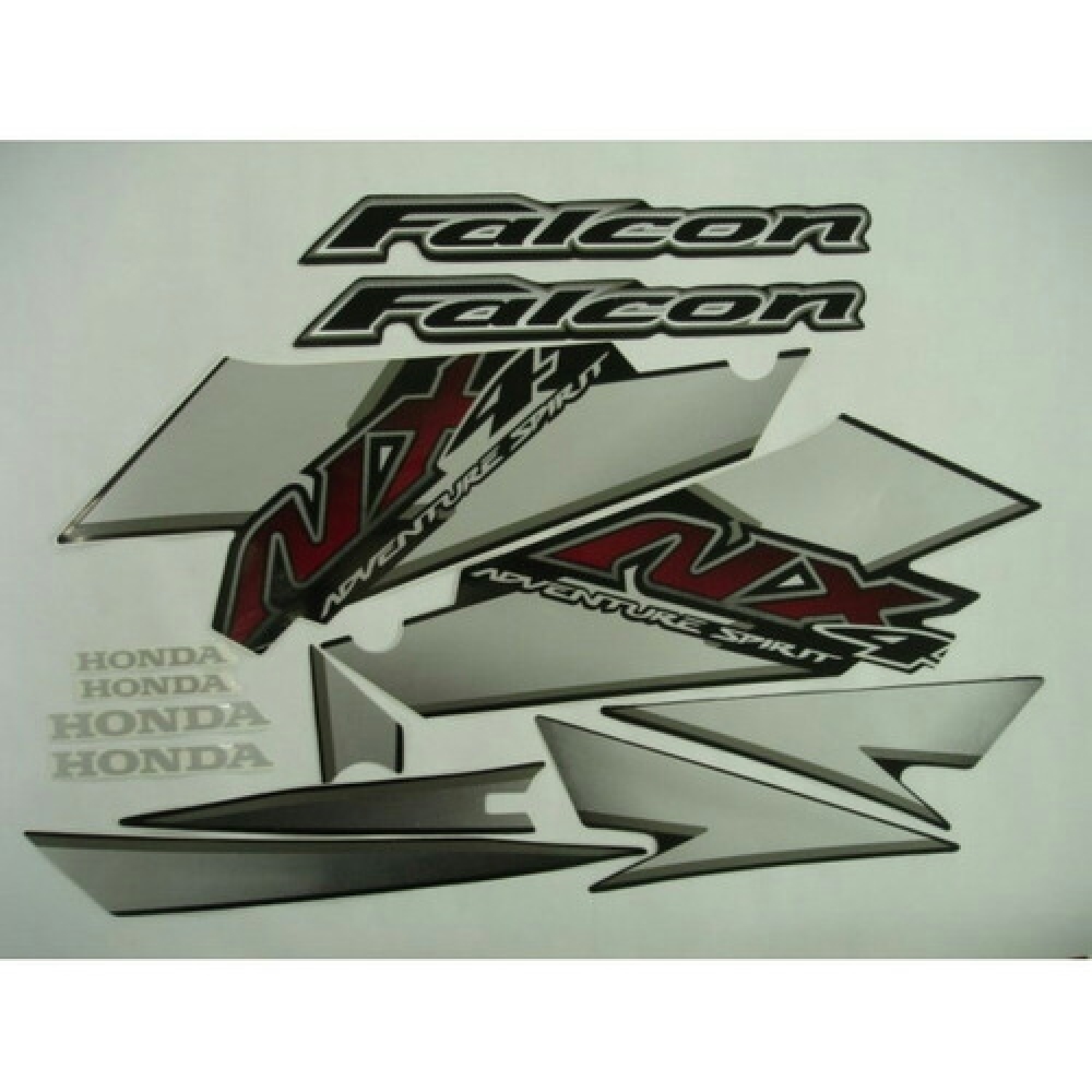 Kit Adesivos Faixa Nx 400 Falcon Preta 2004 Jogo Adesivo