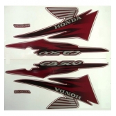 Kit Adesivos Faixas Cb 500 2001 Vermelha Vinho Jogo Adesivo