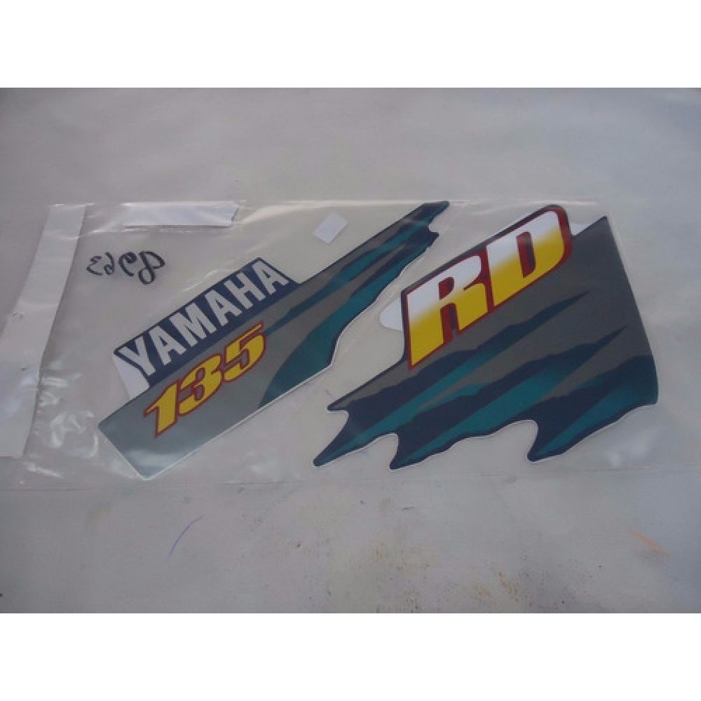 Kit Adesivos Cartela Faixa Yamaha Rd 135 Azul 1999 Jogo Adesivo Modelo Original Jotaesse